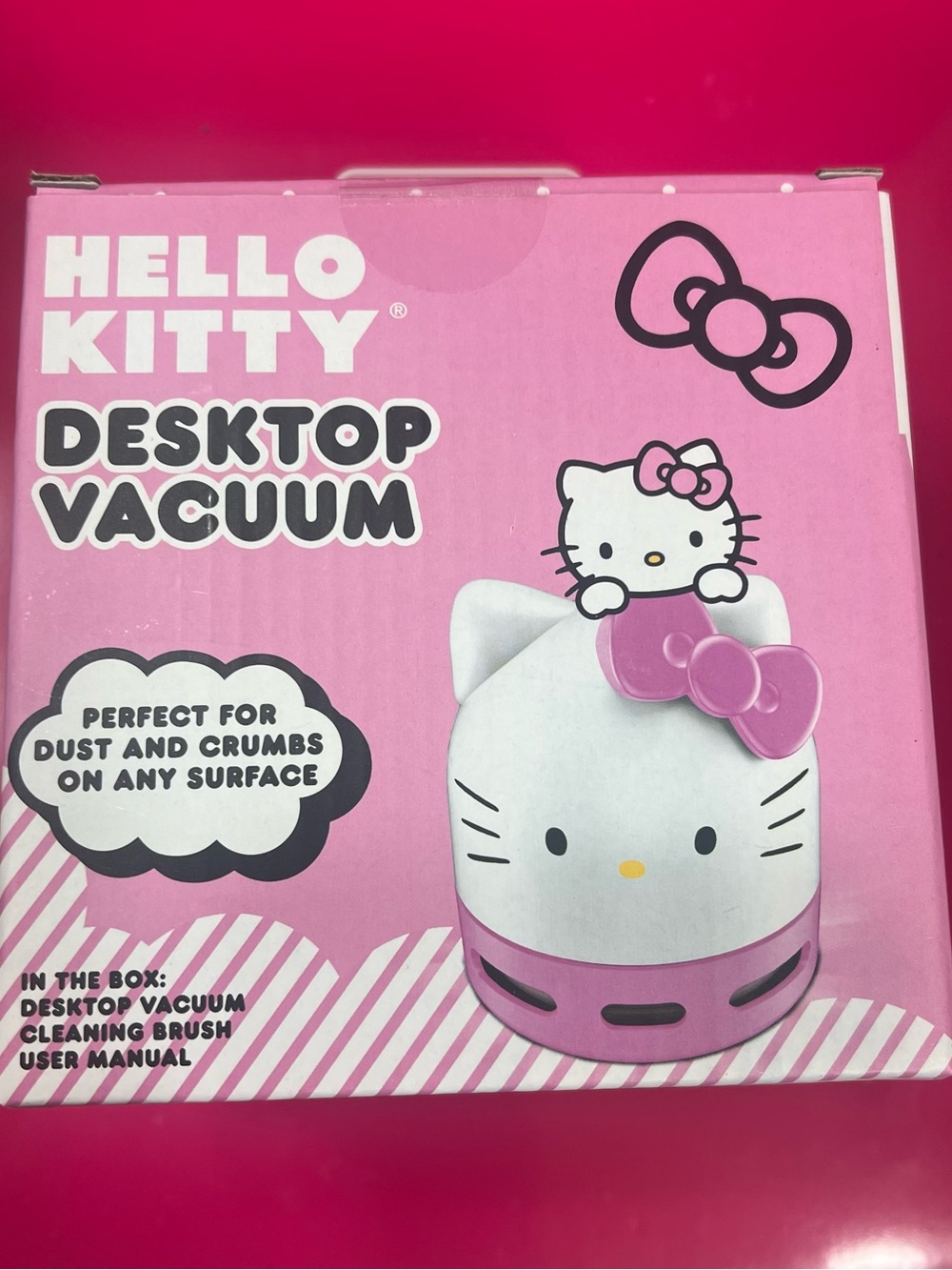 Hello Kitty Pink and White Mini Desktop Vacuum - Picture 3 of 4